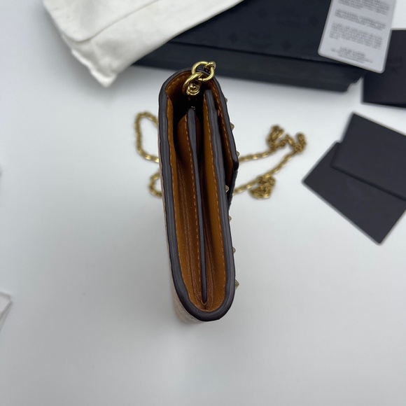 MCM Full set wallet on chain crossbody bag Millie leather Camel in leather logo - Picture 9 of 15